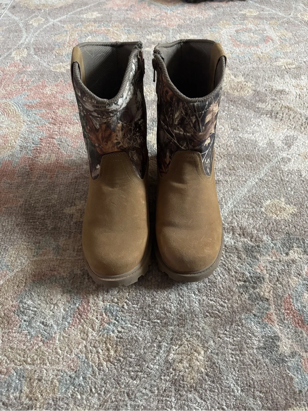 Magellan Brown Tactical-Style Boot with Fabric Shaft